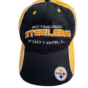 Pittsburgh Steelers Black Embroidered Hat Cap Official Licensed NFL Team Footbal